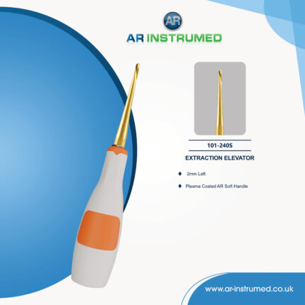 Extraction Elevator 2mm Left Plasma Coated AR Soft Handle Orange