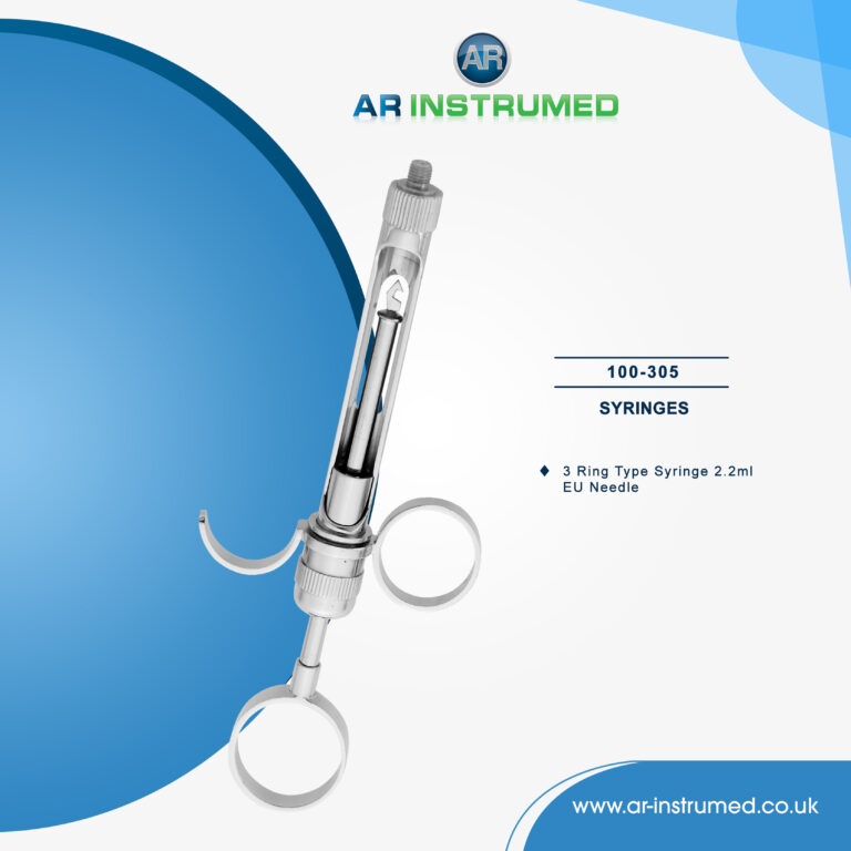 AR INSTRUMED dental aspirating syringe stainless steel three ring handle threaded tip UK dental instrument